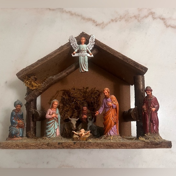 Handcrafted Vintage Made In Italy Hand painted Nativity Three Wise Men Beautiful - Picture 1 of 16